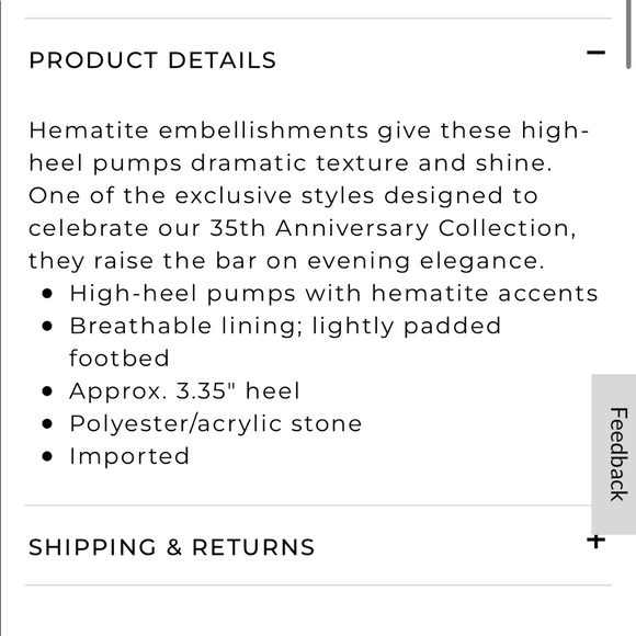 WHBM Hematite-Embellished High Heel Silver Jeweled Pumps - Picture 15 of 16